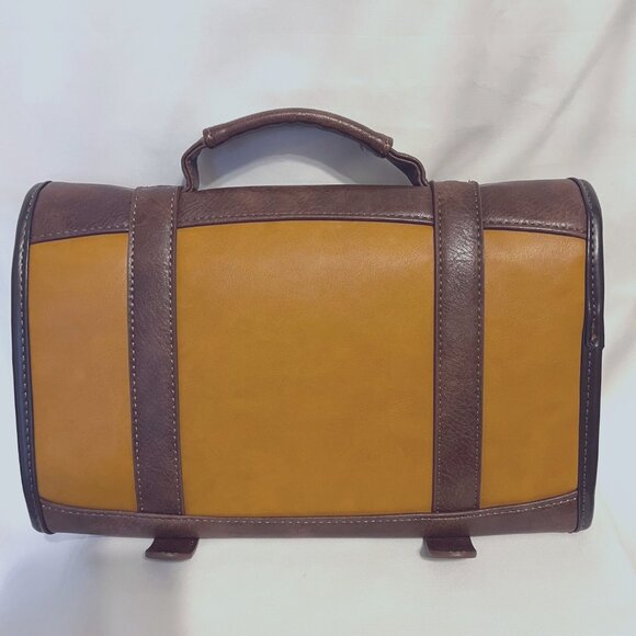 Vetelli Men's (Unisex) Hanging Travel Toiletry Bag-NWOT-Brown/Camel-Storage Bag - Picture 3 of 16